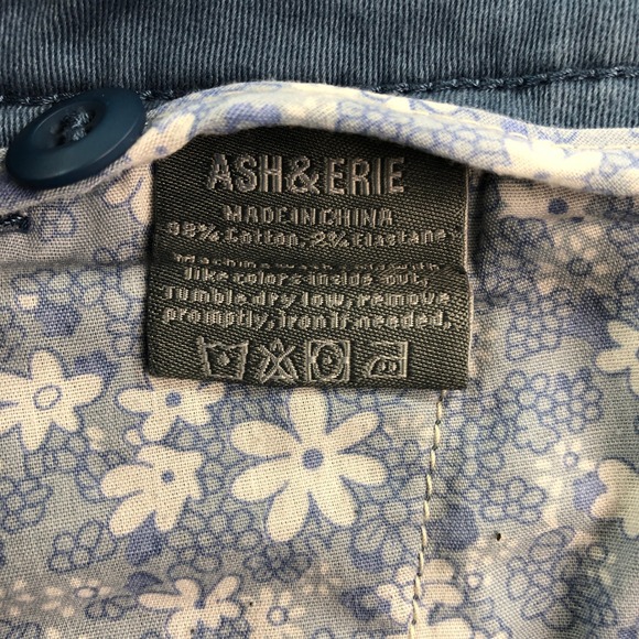 Ash and Erie Mens 33 Blue Chino Shorts Flat Front - Picture 4 of 12
